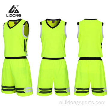 Aangepaste goedkope sublimatie basketbal jersey set